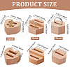 Olycraft 6Ppcs 3 Styles Wood Finger Ring Display Stands RDIS-OC0001-04-2