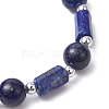 Natural mixed Gemstone Round Beaded Stretch Bracelets for Women BJEW-JB11137-6