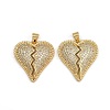 Brass Micro Pave Cubic Zirconia Pendants ZIRC-I367-07G-19-1