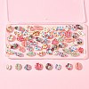 60Pcs 12 Styles Printed Natural Shell Beads BSHE-FS0001-08-8