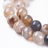Natural Striped Agate/Banded Agate Beads Strands G-G582-6mm-57-3