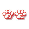 Dog Paw Print Food Grade Eco-Friendly Silicone Beads SIL-K002-01A-1
