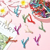 60Pcs 6 Colors Acrylic Pendants OACR-YW0003-18-4
