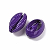 Baking Paint Cowrie Shell Beads SSHEL-M023-01G-2