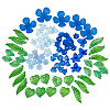Leaf & Flower Transparent Acrylic Pendants & Beads Findings Kits MACR-FH0001-25-1