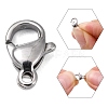 Tarnish Resistant Polished 316 Surgical Stainless Steel Lobster Claw Clasps X-STAS-R072-11A-3