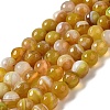 Natural Striped Agate/Banded Agate Beads Strands G-A246-6mm-15-5