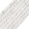Natural Quartz Crystal Round Beads Strands G-J303-01-4mm-5
