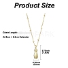1Pc Initial Letter Brass Pendant Necklaces NJEW-YW0001-24I-2