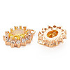 Brass Micro Pave Cubic Zirconia Charms KK-N232-300C-2