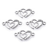 Alloy Rhinestone Links connectors ALRI-Q065-23P-1