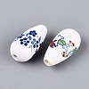 Printed Handmade Porcelain Beads PORC-N014-06B-3