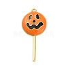 Halloween Brass Enamel Pendants KK-F915-01E-G-1