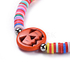 Handmade Polymer Clay Heishi Beads Braided Bracelets BJEW-JB04427-02-2