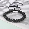 Natural Lava Rock Braided Bead Bracelets BJEW-R304-01-8mm-6