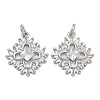 Brass Micro Pave Clear Cubic Zirconia Pendants CU-CBA01AA-37P-1