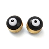 Brass Enamel Beads KK-E048-02G-04-2