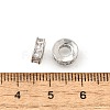 Round Ring Brass Micro Pave Clear Cubic Zirconia Beads KK-V008-16P-2