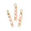 Natural Freshwater Pearl Beaded Pendants PA-CBAF2FA-01G-1