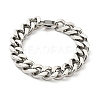 Non-Tarnish 201 Stainless Steel Curb Chain Bracelet for Men Women BJEW-H550-06B-P-1
