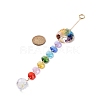 Natural & Synthetic Mixed Gemstone Tree with Glass Window Hanging Suncatchers HJEW-JM00853-03-3