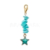 Planet/Star/Flat Round Alloy Enamel Pendant Decorations HJEW-JM01621-4