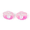 Transparent Resin & Imitation Pearl Cabochons CRES-T025-13M-2