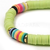 Handmade Polymer Clay Heishi Beads Stretch Bracelets BJEW-JB05305-04-2