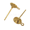 Brass Stud Earring Findings KK-E017-G-2
