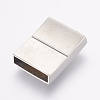 Tarnish Resistant 304 Stainless Steel Magnetic Clasps with Glue-in Ends STAS-L189-25P-2