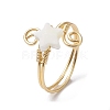 Natural Shell Cuff Ring RJEW-JR00645-01-1