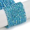 Electroplate Glass Beads Strands GLAA-Q105-03G-1