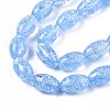Transparent Crackle Glass Beads Strands GLAA-S192-B-010C-3