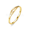 Hollow Moon Phase 304 Stainless Steel Finger Rings FS-WG454BE-04-4