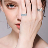 3 Styles Resin & Acrylic Finger Rings for Women RJEW-SC0001-23-5
