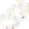 Electroplate Glass Beads Strands X-EGLA-D030-17T-2