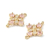 Brass Pave Cubic Zirconia Connector Charms X-KK-G462-45KCG-02-2