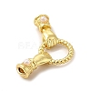 Rack Plating Brass with White Plastic Connector Charms KK-G459-03G-2