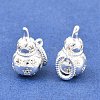 Brass Pave Clear Cubic Zirconia Pendants KK-L274-12S-2