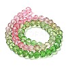 Transparent Painted Glass Beads Strands DGLA-A034-T6mm-A18-5