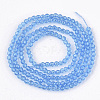 Electroplate Transparent Glass Beads Strands X-EGLA-N002-03E-2