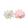 Transparent Resin Pendants RESI-A046-05C-3