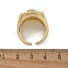 Brass Micro Pave Clear Cubic Zirconia Cuff Rings for Women RJEW-U041-06G-5