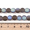 Frosted Transparent Glass Beads Strands GLAA-T032-T8mm-MBB02-4