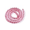 Dyed Transparent Crackle Glass Beads Strands GLAA-Q108-01A-A06-2
