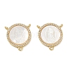 Brass Micro Pave Clear Cubic Zirconia Chandelier Component Links CU-CBA5585-03G-05-1