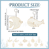 44Pcs 11 Style Wood Pendant Decorations HJEW-PH02316-2