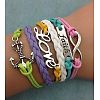 Suede & Imitation Leather Cord Knitted Multi-strand Bracelets WGD6FE3-03-1