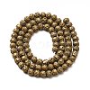 Electroplated Natural Lava Rock Beads Strands G-G984-17B-2