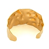 Ion Plating(IP) 304 Stainless Steel Textured Wide Open Cuff Bangles BJEW-S151-01G-01-3